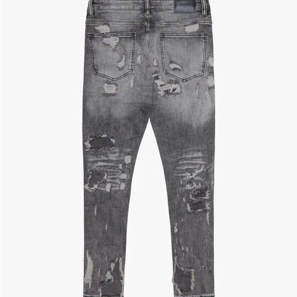 Men's Urban Gray Distressed Skinny Jeans